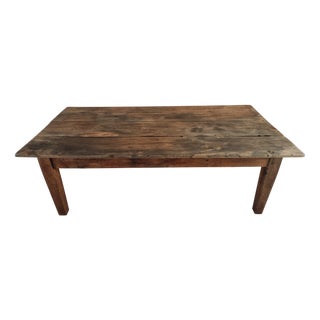 Antique Early 19th Century French Coffee Table in Chestnut Wood For Sale