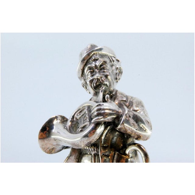 Silver Silver Musician Figurine For Sale - Image 8 of 9