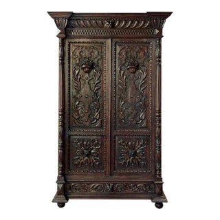 19th Century French Renaissance Revival Armoire ~ Wardrobe For Sale