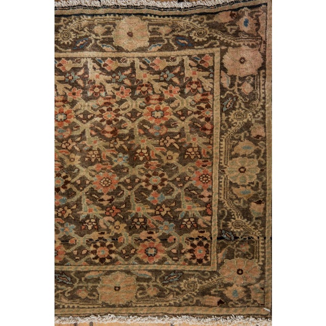 Vintage Fine Distressed Farahan Sarouk Square Rug Mat - 1'9" x 1'9" For Sale In New York - Image 6 of 8