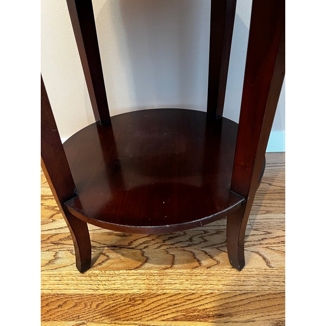 Late 20th Century Baker Furniture Milling Road Italian Provincial Mahogany and Burl Wood Side Table For Sale - Image 9 of 13