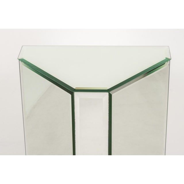 Late 20th Century Modern Mirrored Pedestal Tables, 3 For Sale - Image 5 of 10