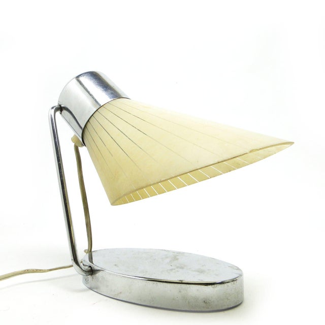 Metal Bedside Table Lamp from Drupol, Former Czechoslovakia, 1950s For Sale - Image 7 of 18