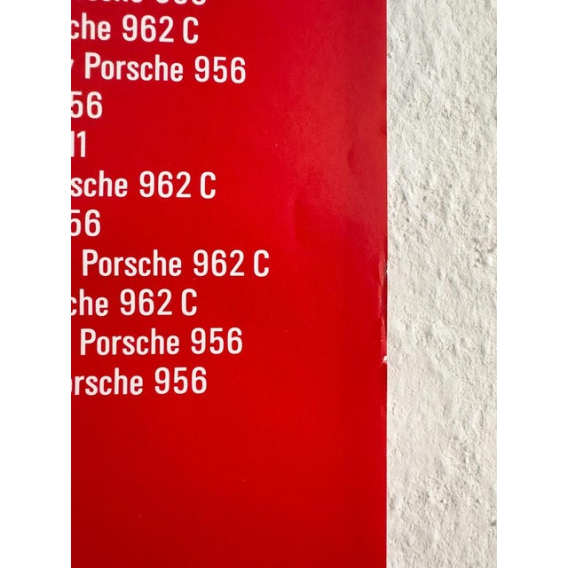 The Piece This official factory poster commemorates the results of the 1986 Porsche Cup season. The visual composition is...