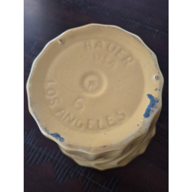 An exceptional, highly collectible mid-century vintage ceramic planter by the iconic Bauer Pottery of Los Angeles,...