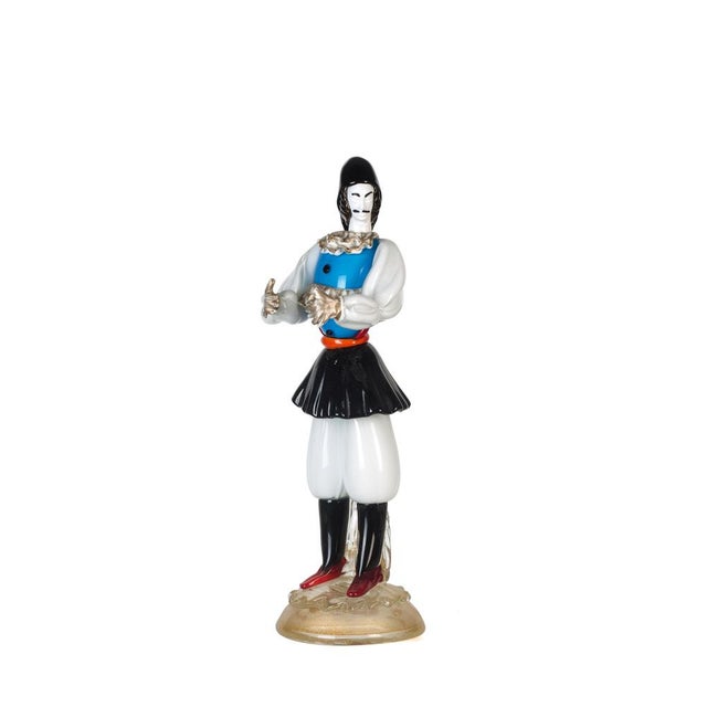 Baroque Style Murano Glass Venetian Mask Sculpture, Italy, 1980s For Sale - Image 4 of 5