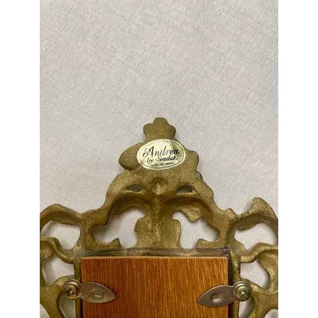 Vintage Rococo Solid Brass Frame, Small For Sale In Houston - Image 6 of 12
