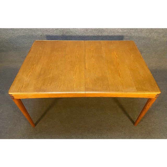 Brown Vintage Danish Mid Century Modern Oak Dining Table by h.w. Klein for Bramin Mobler For Sale - Image 8 of 11