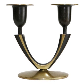 Vintage Bronze Candleholder, 1950s For Sale