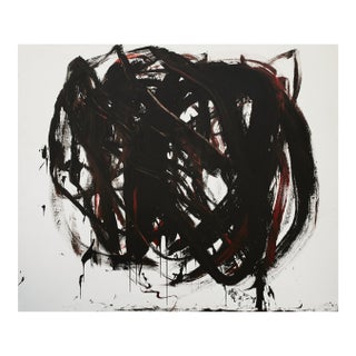 "Doing Vertical Strokes / Night 2" - Original Large Abstract Painting by Simon Findlay For Sale