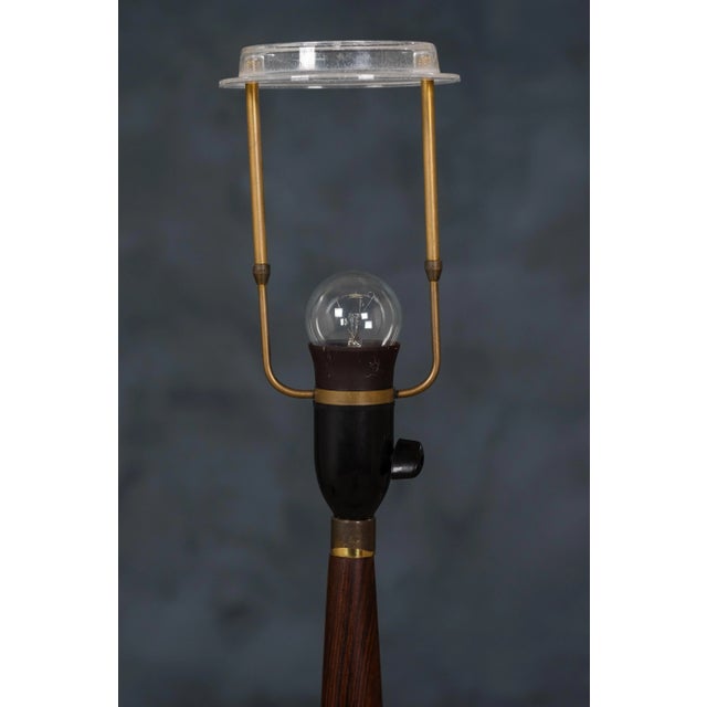 Brown Mid-Century Danish Rosewood & Brass Floor Lamp, 1960s For Sale - Image 8 of 12