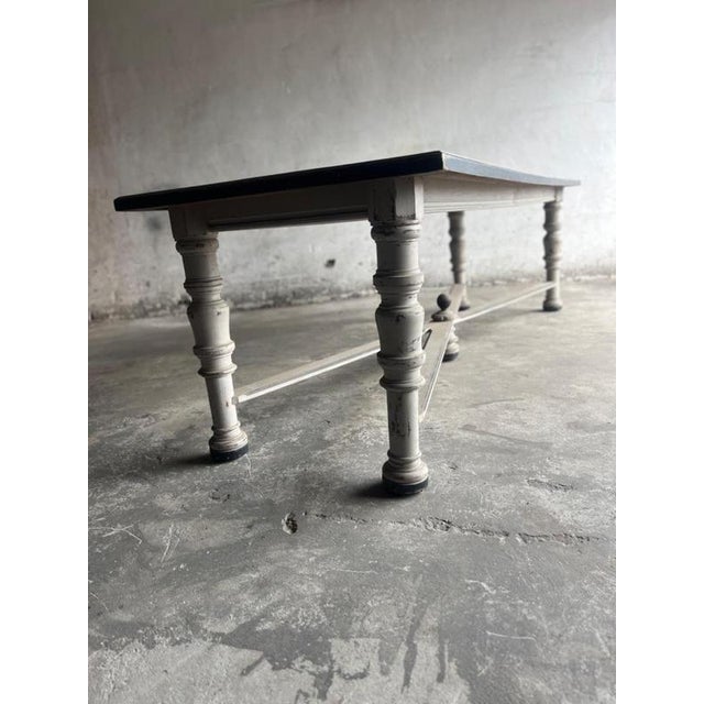 Grey Wood Monastery Table For Sale - Image 6 of 7