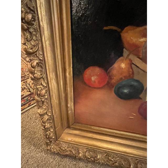 Late 19th Century 19th Century Fruit Still Life Oil Painting, Framed For Sale - Image 5 of 8