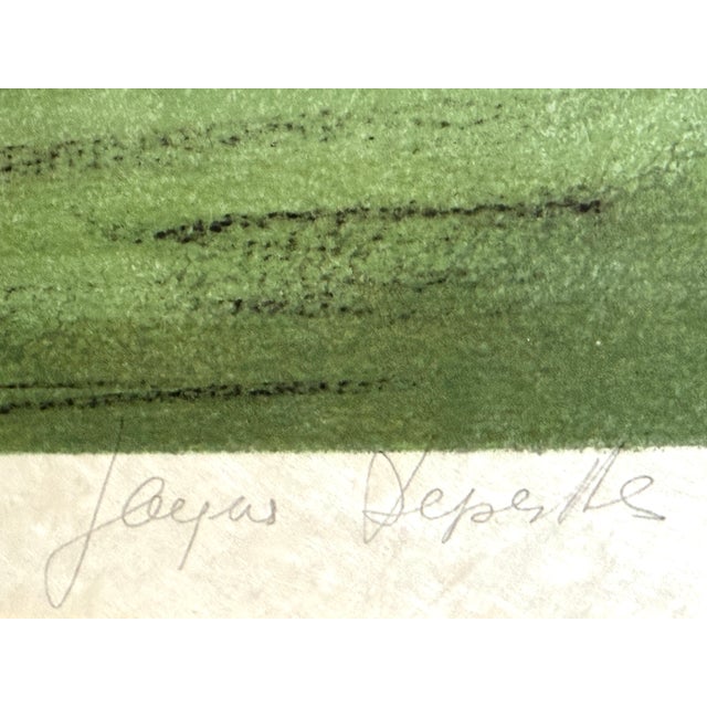 1970s Jacques Deperthes Impressionist Pencil Signed Gouache For Sale - Image 10 of 16