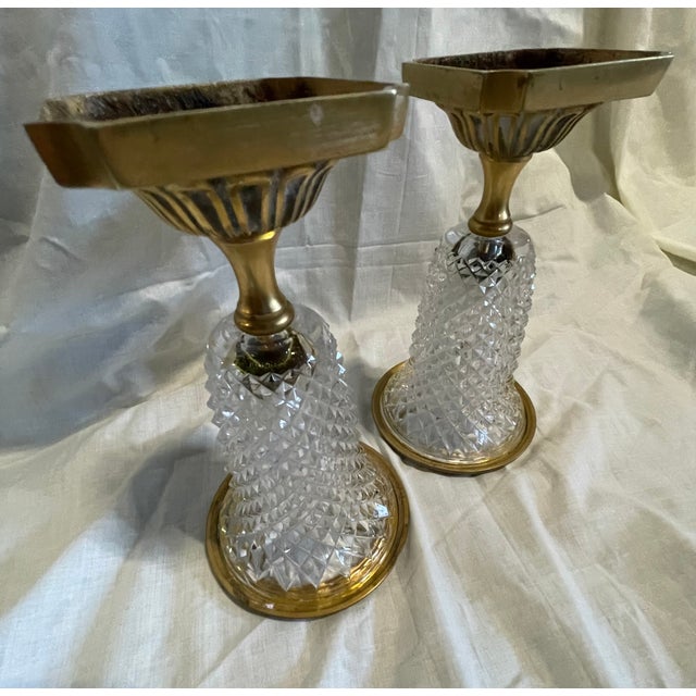 Crystal and Gilded Bronze Vases, 19th Century, Set of 2 For Sale - Image 6 of 13