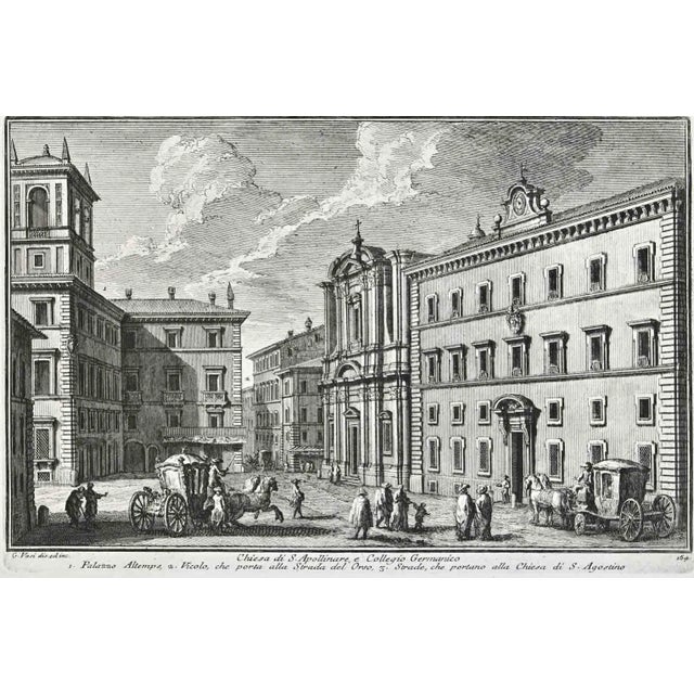 After Giuseppe Vasi, Chiesa di S.Apollinare, Etching, 18th Century For Sale