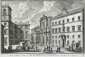 After Giuseppe Vasi, Chiesa di S.Apollinare, Etching, 18th Century