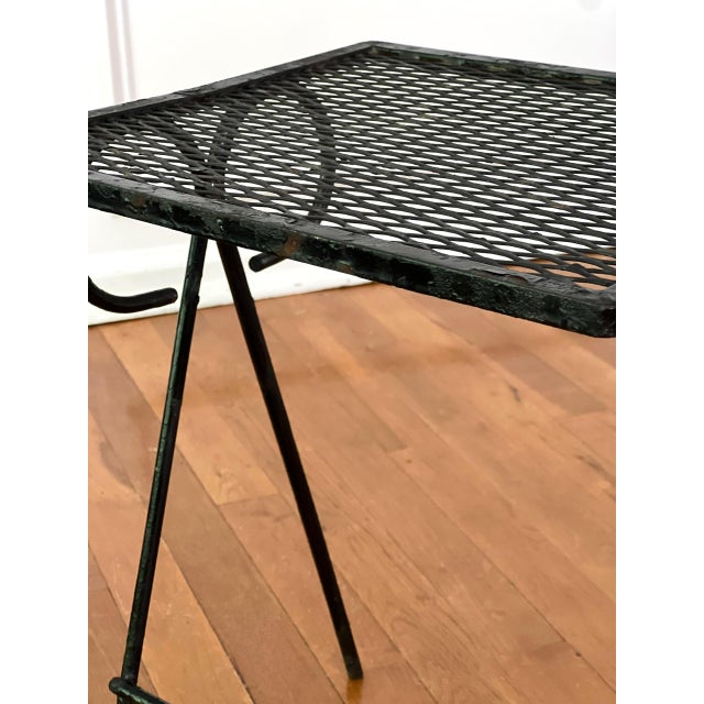 Mid 20th Century Black Wrought Iron Tables Atrributed to Salterini - Set of 2 For Sale - Image 11 of 12
