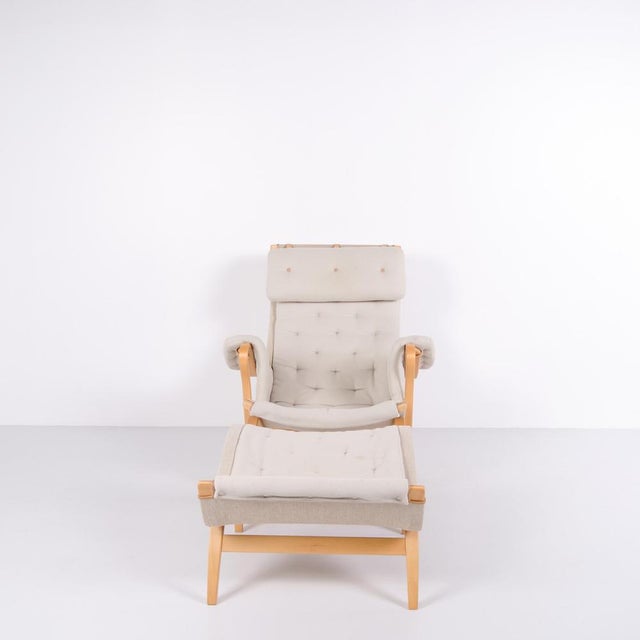 Set of Pernilla Chair with Ottoman by Bruno Mathsson for Dux, 2004 For Sale - Image 3 of 16