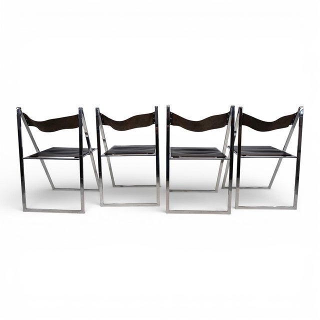 Folding Dining Chairs by Fantoni&Geraci for Lübke, 1969, Set of 4 For Sale - Image 13 of 18