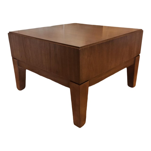 Contemporary Walnut Side Table by Kimball Furniture Chairish