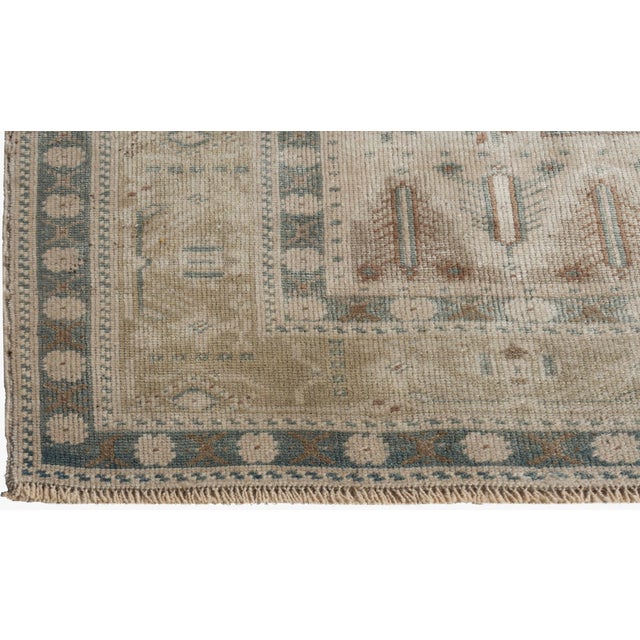 Vintage Circa 1940 Beige Turkish Oushak Hand Knotted Wool Rug 5'7 X 10'2 For Sale - Image 10 of 12