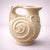 An authentic 1930s Art Deco cream serving pitcher by Burleigh Ware, beautifully moulded with bold spiral and foliate...