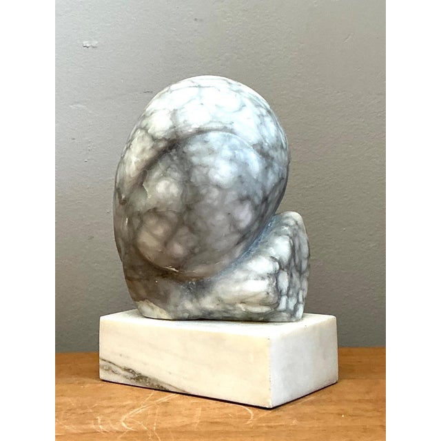 Wood Vintage Marble Abstract Form Sculpture For Sale - Image 7 of 17