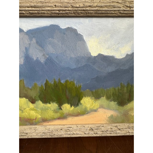 Vintage Signed Framed High Desert Plein Air Landscape Oil Painting For Sale - Image 4 of 16