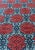 Red & Blue European Design Rug With Geometric Medallions and Vining Blossoms For Sale - Image 10 of 13