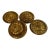 Set of 4 Vintage Libra 1008 Spain Solid Brass Center Door Fixed Knobs - Louis XVI Style Spain 1970s-1980s For Sale