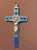 Metal 1990s Blessed Vatican Gift: Blue Saint Benedict 7.5” Crucifix For Sale - Image 7 of 7