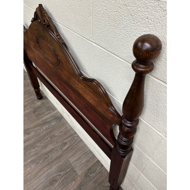 Vintage Full Size Traditional Poster Headboard For Sale - Image 9 of 11