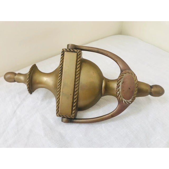 Mid 20th Century Brass Door Knocker Marked India For Sale - Image 4 of 8