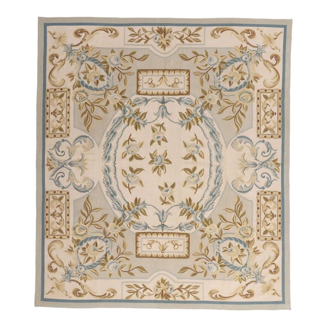 Vintage Chinese Aubusson Rug, 08'10 X 10'01 For Sale