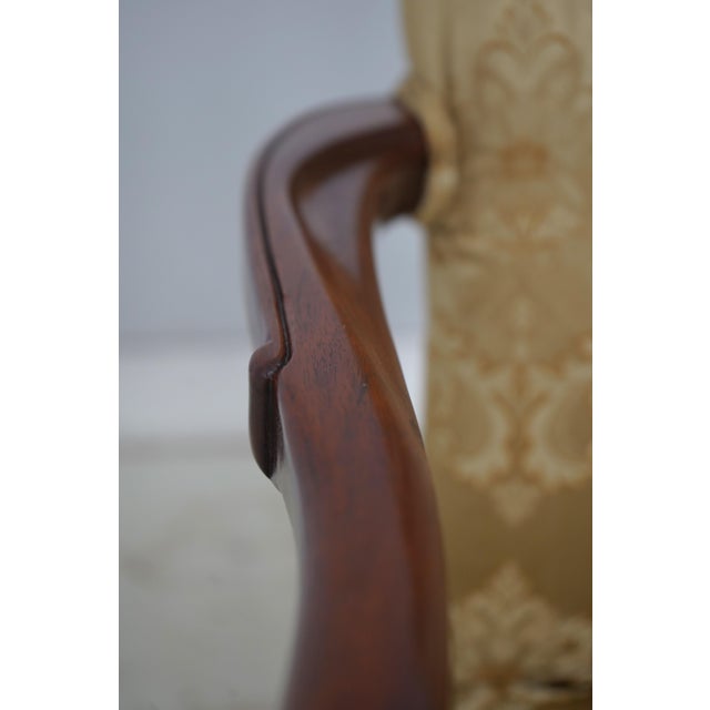 Pair of Southwood Damask Upholstered Open Armchairs For Sale - Image 11 of 18