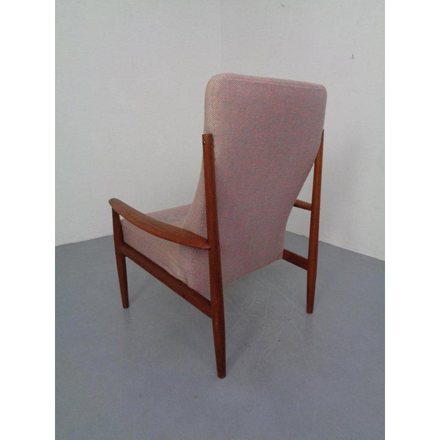 Set of Teak High-Back Chair and Ottoman by Grete Jalk for France & Son, Denmark, 1960s For Sale - Image 12 of 18