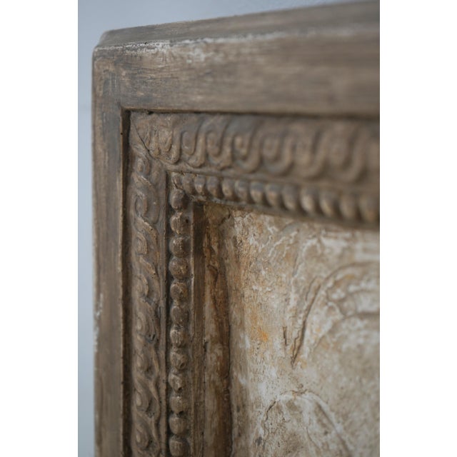 Neoclassical Neoclassical Framed Cherub Relief Stone Plaque For Sale - Image 3 of 10