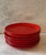 Mid-Century Modern Set of 7 Red Gerz West Germany Pottery Dinner Plates For Sale - Image 3 of 9
