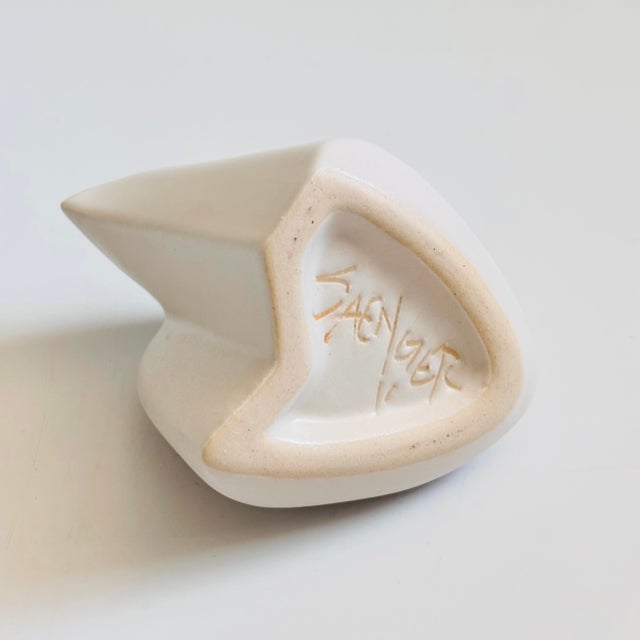 Peter Saenger Sculptural Porcelain Creamer Pitcher For Sale - Image 9 of 9