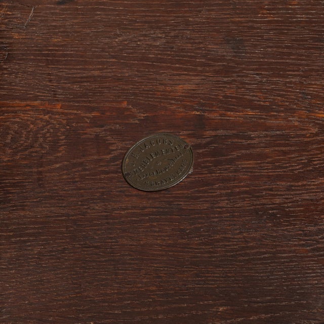 20th Century Oak Bobbin Stool with Turned Wood Legs For Sale - Image 4 of 12