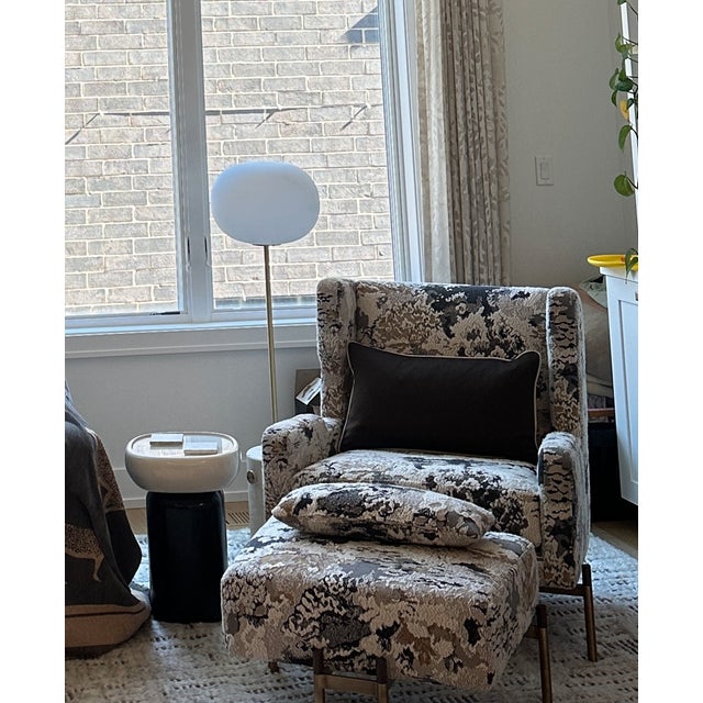 Jwda Traditional Travertine Floor Lamp For Sale - Image 4 of 5