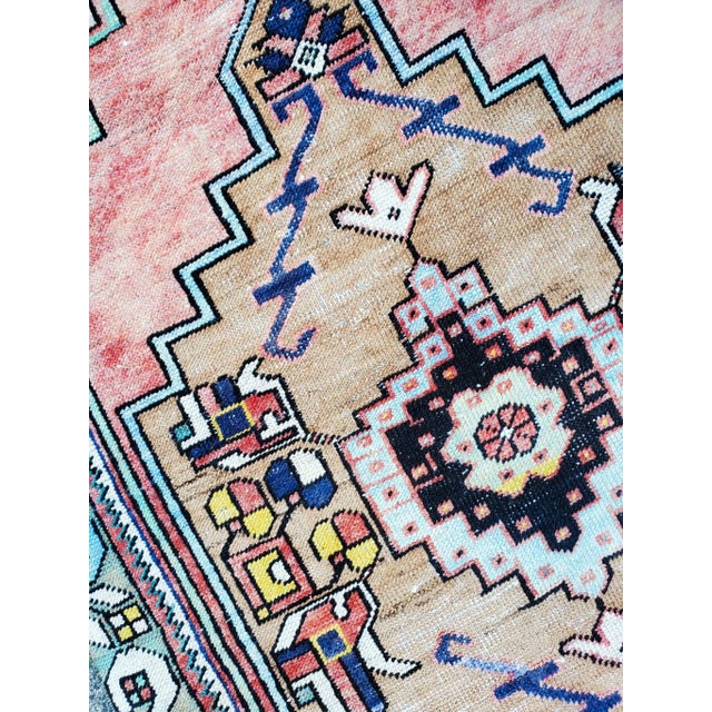 Condition: Good Description: Nomadic style. Over 60 years old Size in inches: 40.5”W x 76”L Color: Blue, Coral, Khaki,...