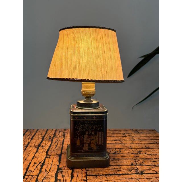 1960s Frederick Cooper Style Petite Tea Canister Lamp For Sale - Image 10 of 11