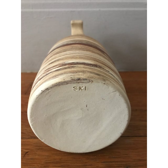 Mid-Century Modern Vintage Textured Ceramic Vessel For Sale - Image 3 of 7