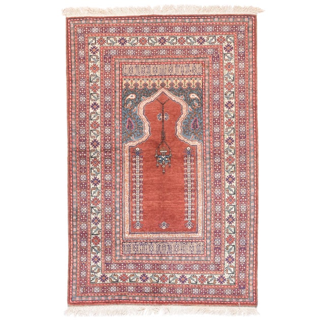 1930s Antique Turkish Rug-3'10" X 5'9" For Sale