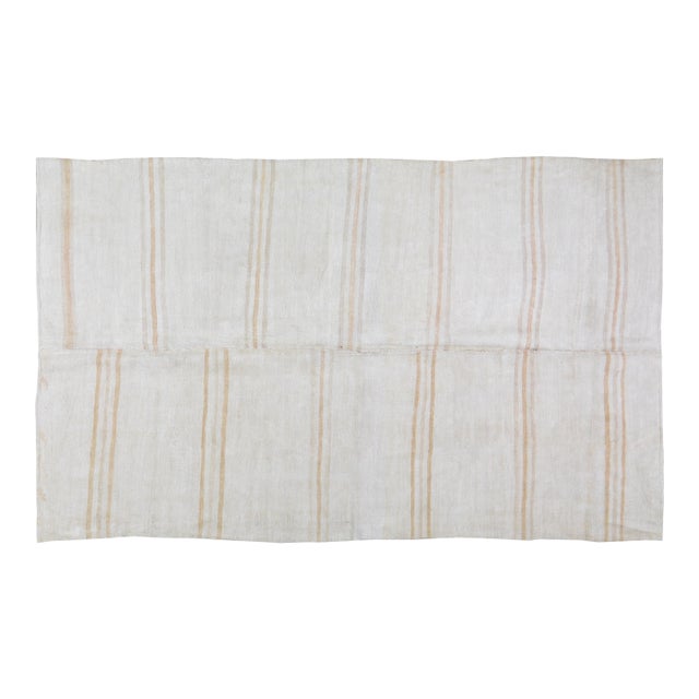 Vintage Turkish Flatweave Hemp Rug, 6'4''x10'7'' For Sale