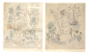 Leon Navez, R Vivier & A Marin, Engravings, Set of 2
