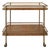 Matthew Izzo Home Cash Dark Burlwood Two Tier Bar Cart For Sale