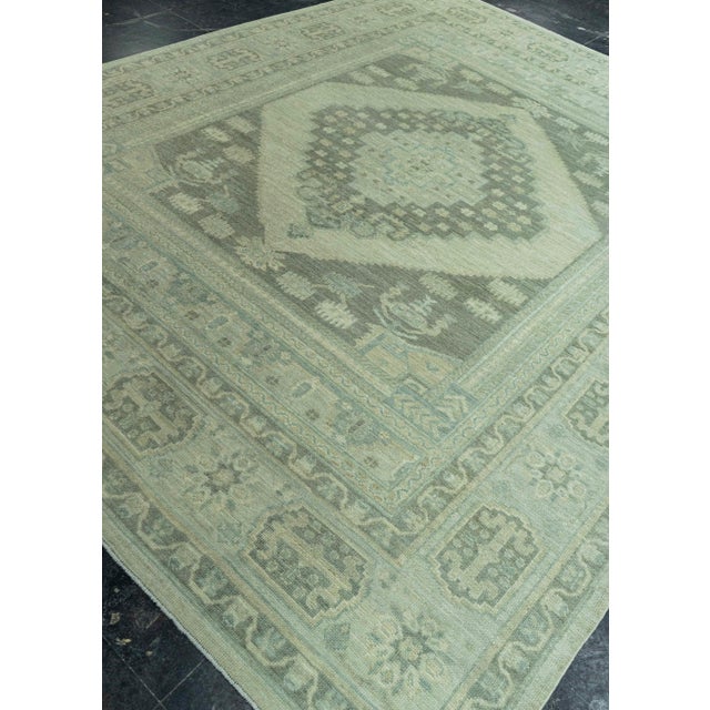 Black Turkish Oushak Antique Look Rug 8'2" x 10'7" #20049 For Sale - Image 8 of 8